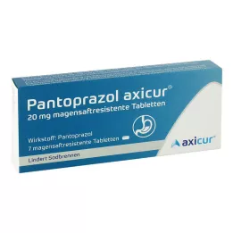 PANTOPRAZOL axicur 20 mg compresse gastroresistenti, 7 pz
