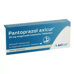 PANTOPRAZOL axicur 20 mg compresse gastroresistenti, 14 pz