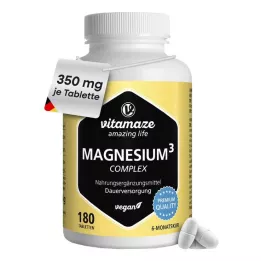 MAGNESIUM 350 mg complesso citrato/ossido/carbonio.vegano, 180 pz