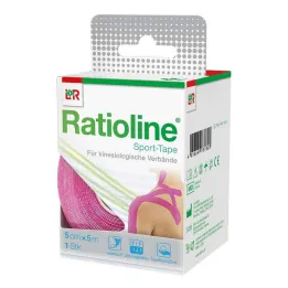 Nastro sportivo Ratioline 5 cmx5 m rosa, 1 pezzo