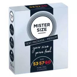 MISTER Confezione di prova per le taglie 53-57-60 Preservativi, 3 pezzi