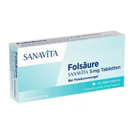 FOLSÄURE SANAVITA Compresse da 5 mg, 20 pz