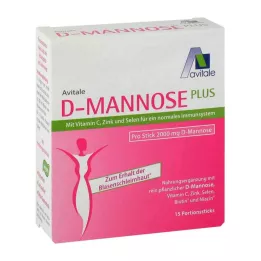 D-MANNOSE PLUS 2000 mg Stick con vitamine e minerali, 15X2,47 g