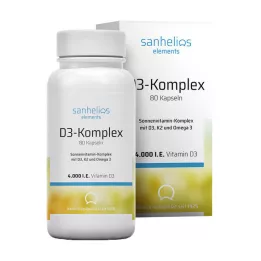 SANHELIOS Vitamina D3 Sun Vitamin Complex con K2, 80 pz