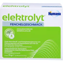 HUMANA Polvere di finocchio elettrolitico Scatola pieghevole, 75 g