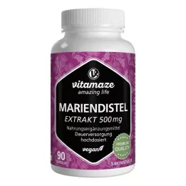 MARIENDISTEL 500 mg di estratto capsule vegane ad alto dosaggio, 90 pz