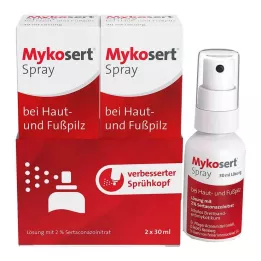 MYKOSERT Spray per funghi della pelle e dei piedi, 2X30 ml