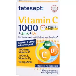 TETESEPT Vitamina C 1.000+Zinco+D3 1.000 I.E. compresse, 30 pz
