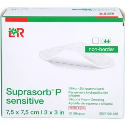 SUPRASORB P sensibile PU-Schaumv.non-bor.7,5x7,5, 10 pz