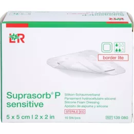 SUPRASORB P sensibile PU-Schaumv.bor.lite 5x5cm, 10 pz