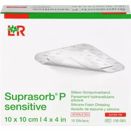 SUPRASORB P sensibile PU-Schaumv.bor.lite 10x10cm, 10 pz