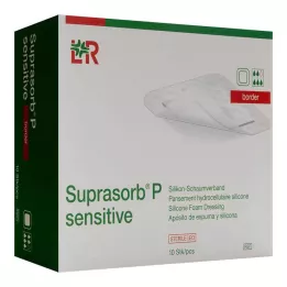 SUPRASORB P sensibile PU-Bordo in schiuma 5x5cm, 10 pz