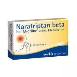 NARATRIPTAN beta per lemicrania 2,5 mg compresse rivestite con film, 2 pz