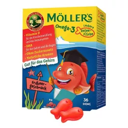 MÖLLERS Omega-3 Jelly Fish Fragola Compresse masticabili, 36 pz
