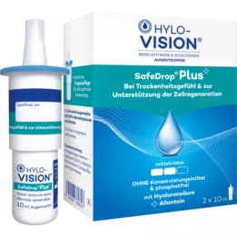 HYLO-VISION Safedrop Plus gli per gli occhi, 2x10 ml