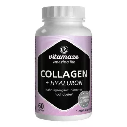 COLLAGEN 300 mg+Hyaluron 100 mg capsule ad alto dosaggio, 60 pz