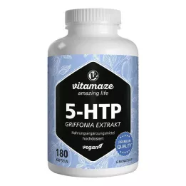 5-HTP 200 mg di estratto di Griffonia capsule vegane ad alto dosaggio, 180 pz