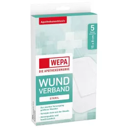 WEPA Medicazione per ferite 8x15 cm sterile, 5 pz