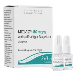 MICLAST 80 mg/g smalto medicato per unghie, 2X3 ml