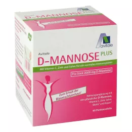 D-MANNOSE PLUS 2000 mg Stick con vitamine e minerali, 60X2,47 g