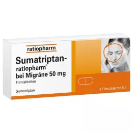 SUMATRIPTAN-ratiopharm per lemicrania 50 mg compresse rivestite con film, 2 pz