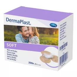 DERMAPLAST SOFT Gesso a punti tondo 22 mm, 200 pz