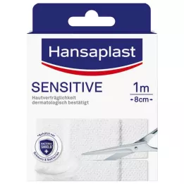 HANSAPLAST Cerotto Sensitive ipoallergenico 8 cm x 1 m, 1 pezzo