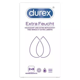 DUREX Double pacchetto extra umido preservativo, 2x8 pz