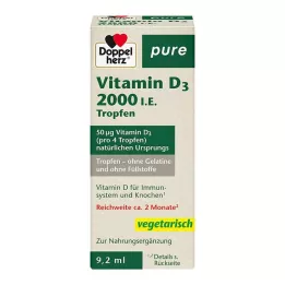 DOPPELHERZ Vitamina D3 2000 I.E. gocce pure, 9,2 ml