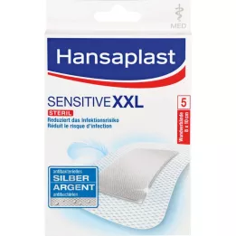 Hansaplast Gesso sensibile Antibatterico 8x10 cm, 5 pz