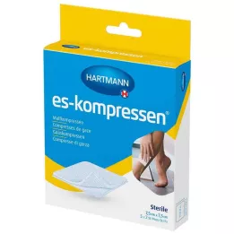 ES-KOMPRESSEN sterile 7,5x7,5 cm 8-ply 17-thread, 5X2 pz