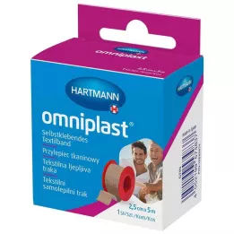 OMNIPLAST Cerotto di fissaggio filo tessile 2,5 cm x 5 m OTC, 1 pz