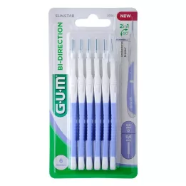 GUM Bi-Direction Interdentalb.0.6 mm azzurro, 6 pz