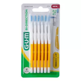 GUM Bi-Direction Interdentalb.1.4 mm giallo, 6 pz