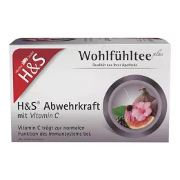 H&S Defense con bustine filtro di vitamina C, 20X1,8 g