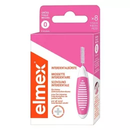 ELMEX Spazzolini interdentali ISO misura 0 0,4 mm rosa, 8 pz