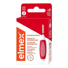 ELMEX Spazzolini interdentali ISO misura 2 0,5 mm rosso, 8 pz