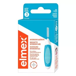 ELMEX Spazzolini interdentali ISO misura 3 0,6 mm blu, 8 pz