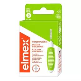 ELMEX Spazzolini interdentali ISO misura 5 0,8 mm verde, 8 pz