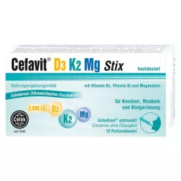 CEFAVIT D3 K2 Mg 2.000 I.E. Stix Granuli, 12 pz