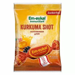 EM-EUKAL Bonbons Curcuma Shot ripieni senza zucchero, 75 g