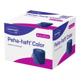 PEHA-HAFT Nastro adesivo per fissaggio colore senza lattice 6 cm x 21 m blu, 1 pezzo