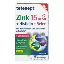 TETESEPT Compresse rivestite con film di Zinco 15 Depot+Istidina+Selenio, 30 pz
