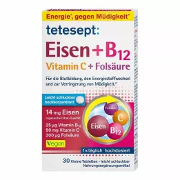 Tetesept Iron + B12 + C + Compresse rivestite con film acido folico, 30 pz