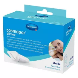 COSMOPOR medicazione in silicone 5x7,2 cm, 5 pz