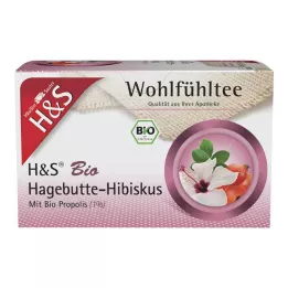 H&amp;S Sacchetti filtro di rosa canina e ibisco biologici, 20X3,0 g