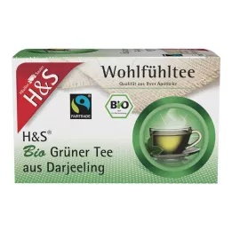 H&S Tè verde biologico di Darjeeling Bustine filtro, 20X2 g