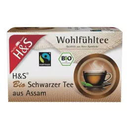 H&S Tè nero biologico da Assam Bustine filtro, 20X1,80 g