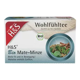 H&amp;S Organic Mate Mint Filter Bags, 20X1,8 g