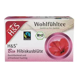 H&S Sacchetti filtro per fiori di ibisco biologici, 20X1,75 g